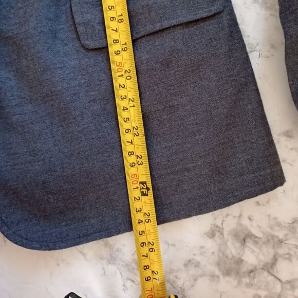 Chadwick's 100% Wool Grey 2 Button Blazer Lined Size 8 Petite - Picture 7 of 8